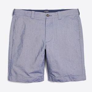 J. CREW Gramercy Oxford Shorts Marled Blue Cotton Relaxed Classic Preppy Coastal